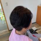 若々しいお客さま☺️～つむじ割れを部分パーマでふんわり改善♪ツヤ感ある白髪染め〜